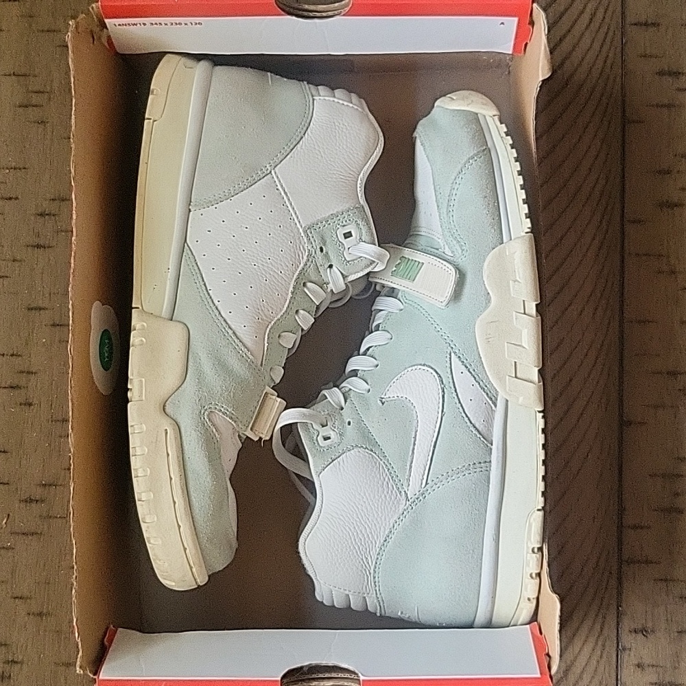Nike Air Trainer 1 Green, White, and Cream Mens 11.5